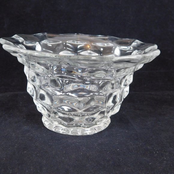 Fostoria American Clear Mayonnaise Bowl ONLY NO Underplate Spoon Ladle FLAW - Picture 3 of 7